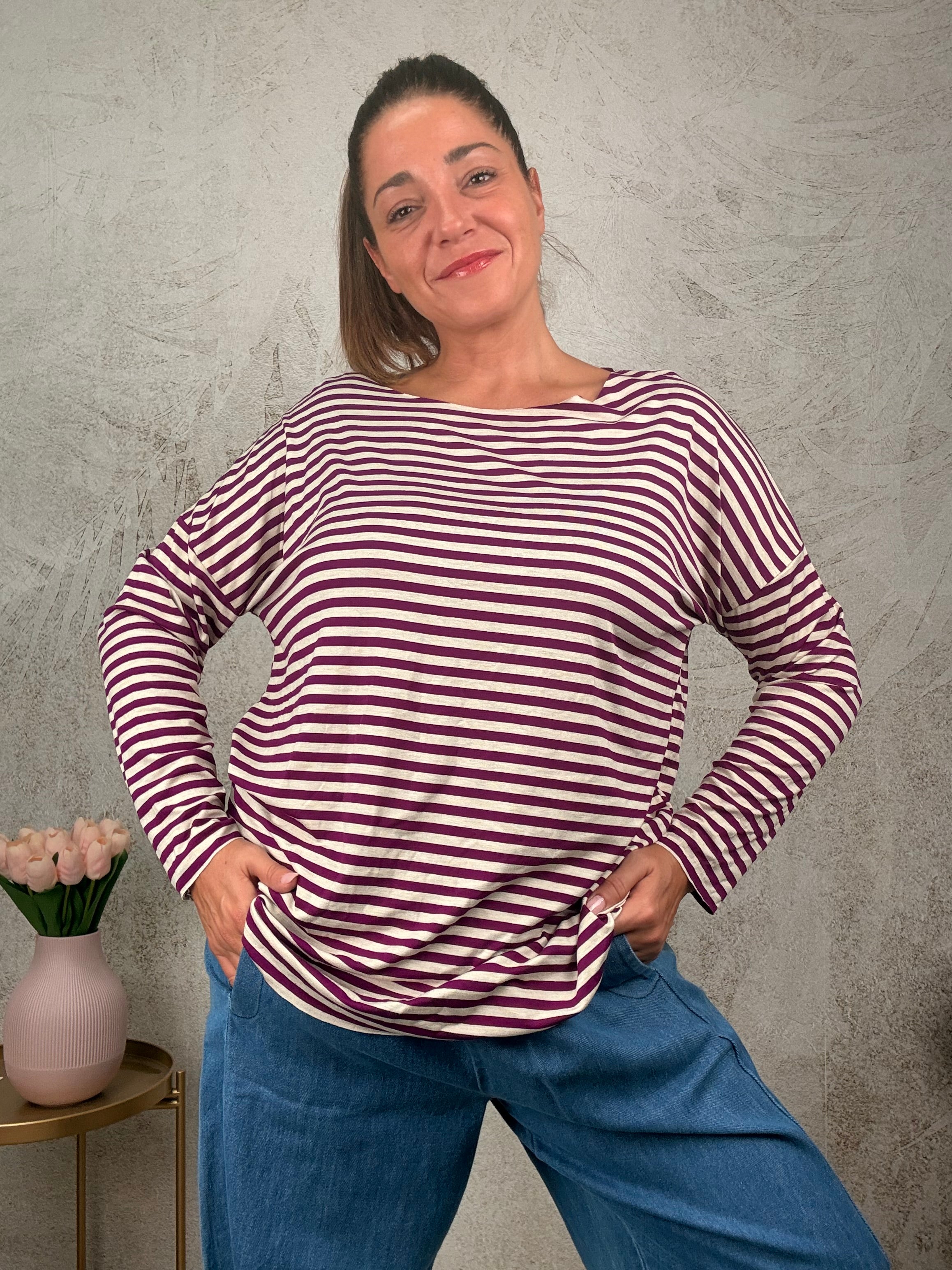 T-shirt Basic riga piccola