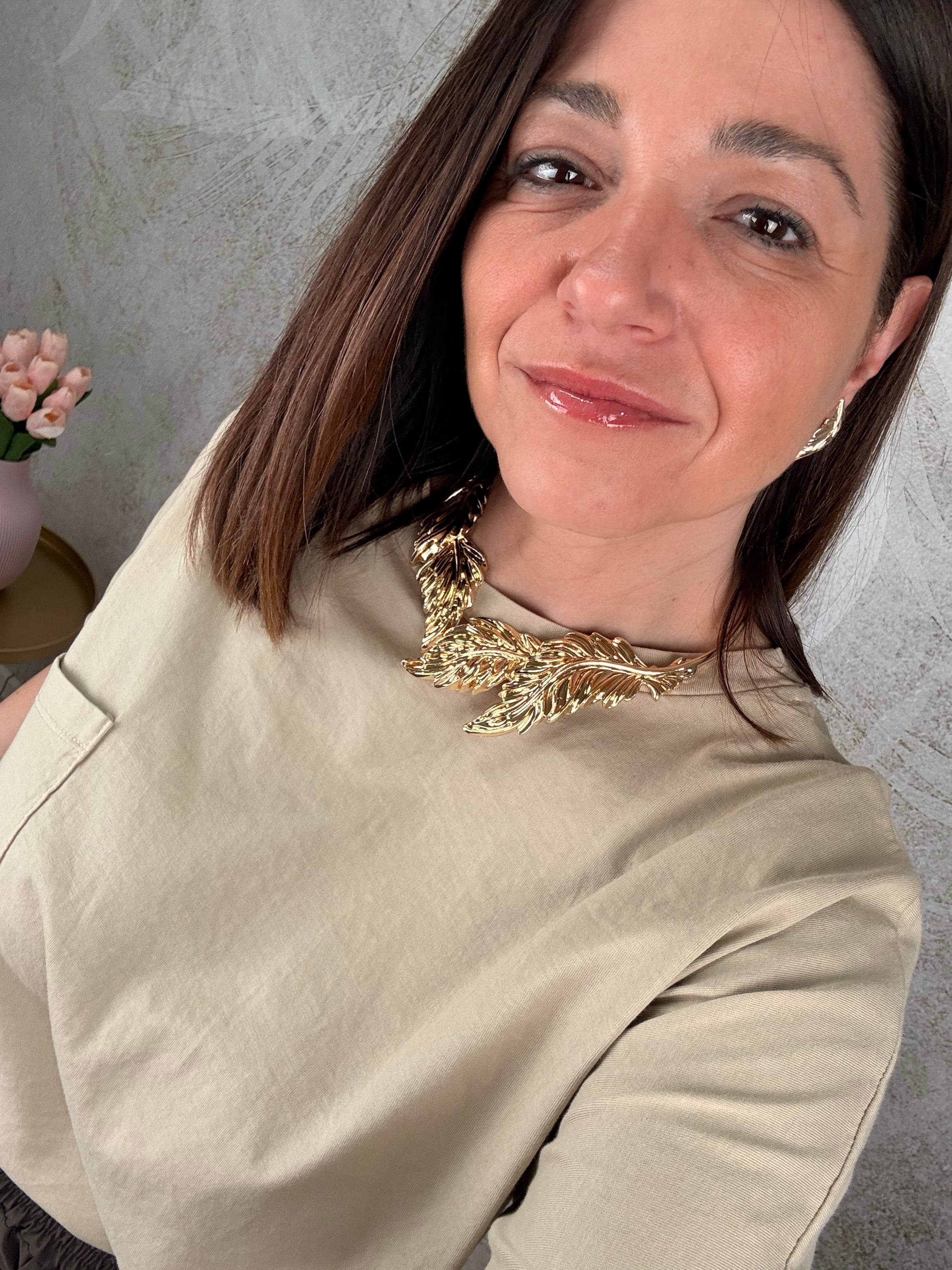 Collana parure Foglia