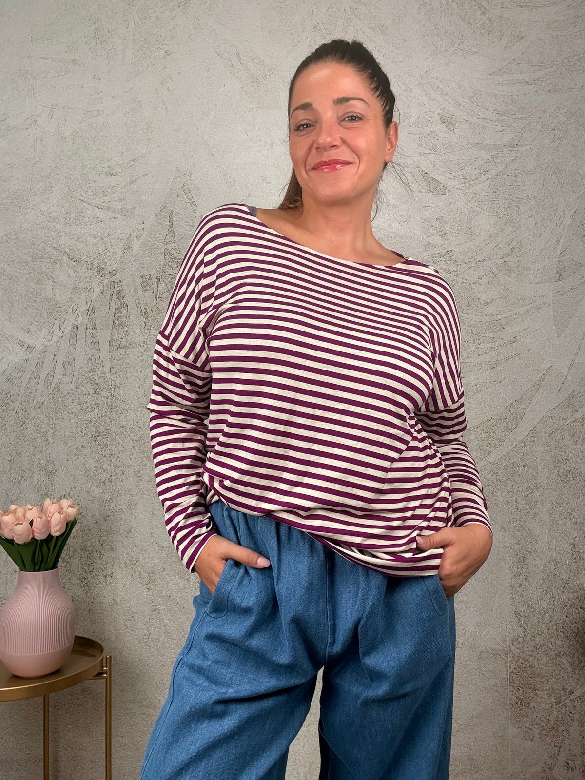 T-shirt Basic riga piccola