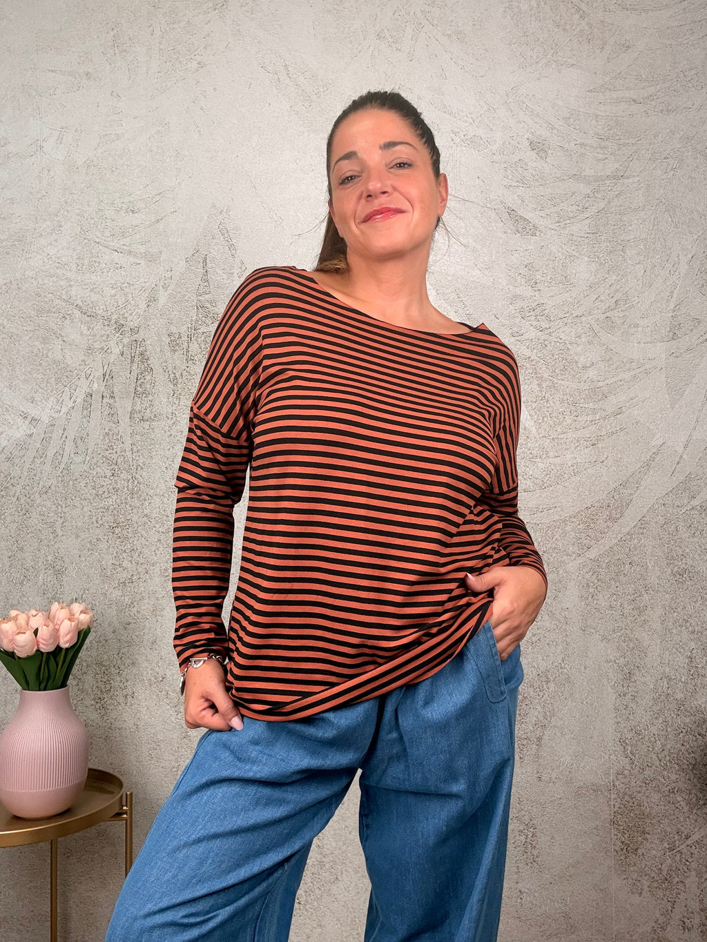 T-shirt Basic riga piccola