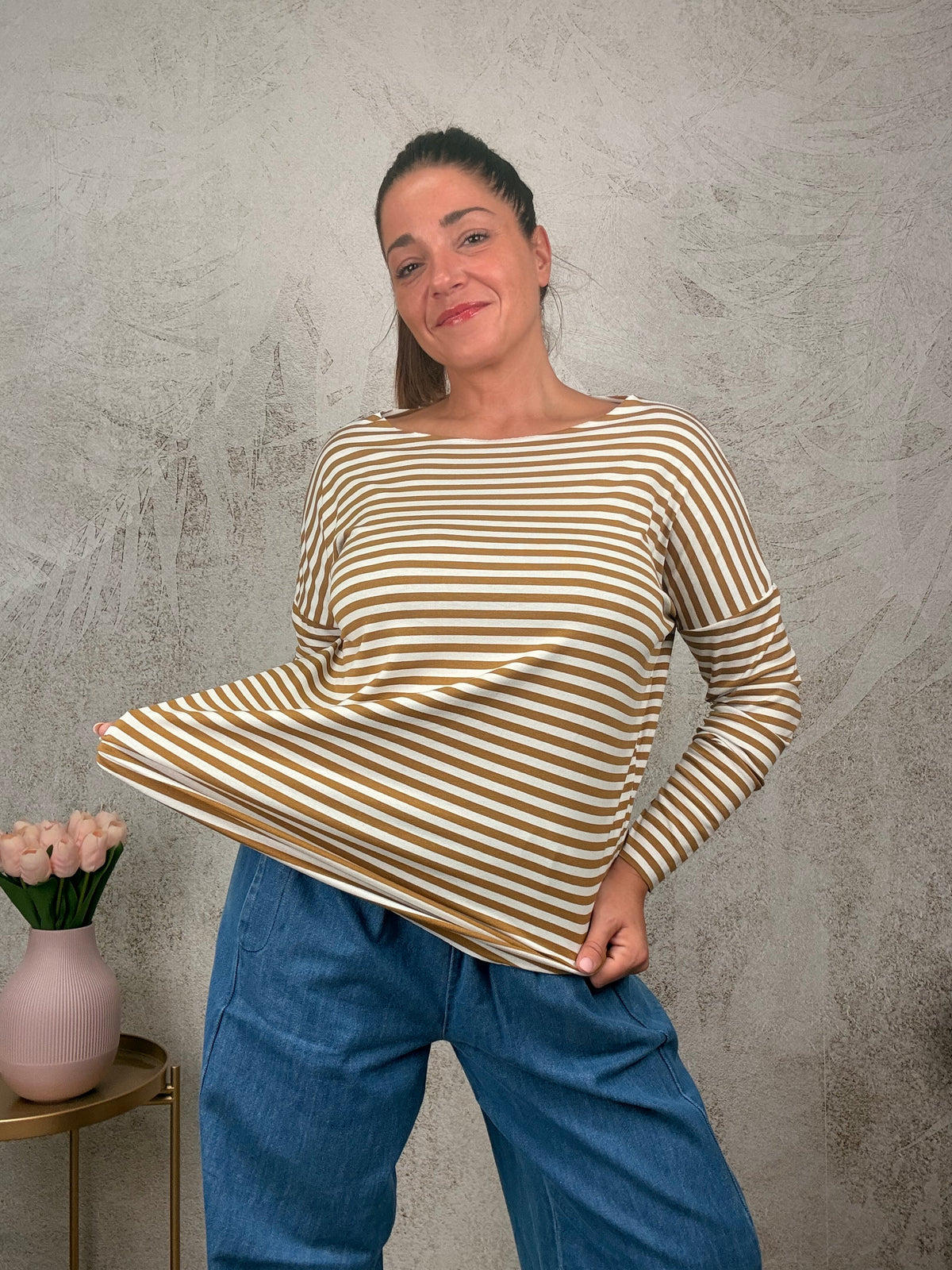 T-shirt Basic riga piccola