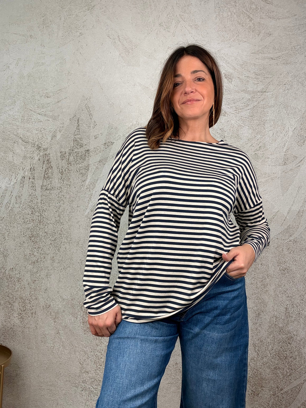 T-shirt Basic riga piccola