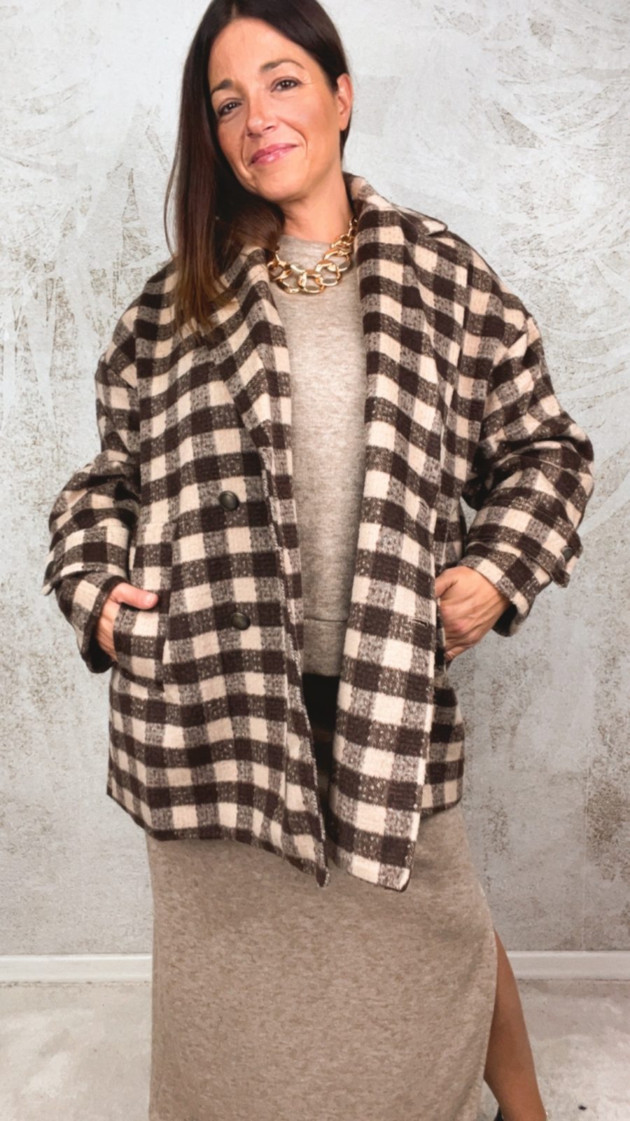 Cappotto Elena moro/beige