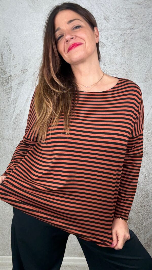 T-shirt Francy nero/ruggine