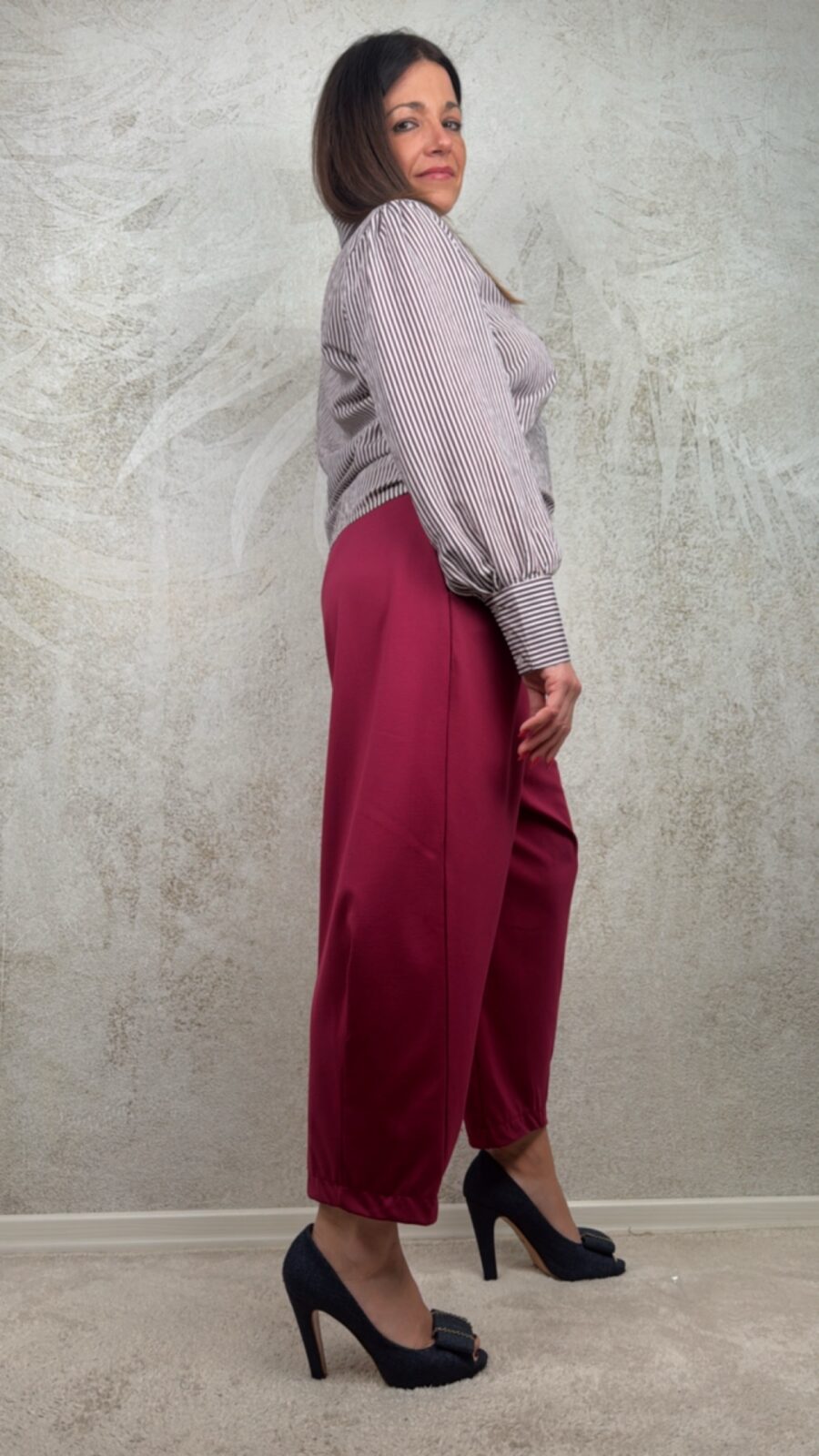 Pantalone Adelaide vinaccia - immagine 2