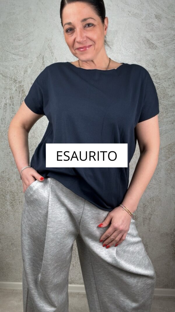 T-shirt basic blu