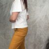 Pantalone Federica senape - immagine 2