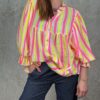 Camicia Agata giallo/fucsia
