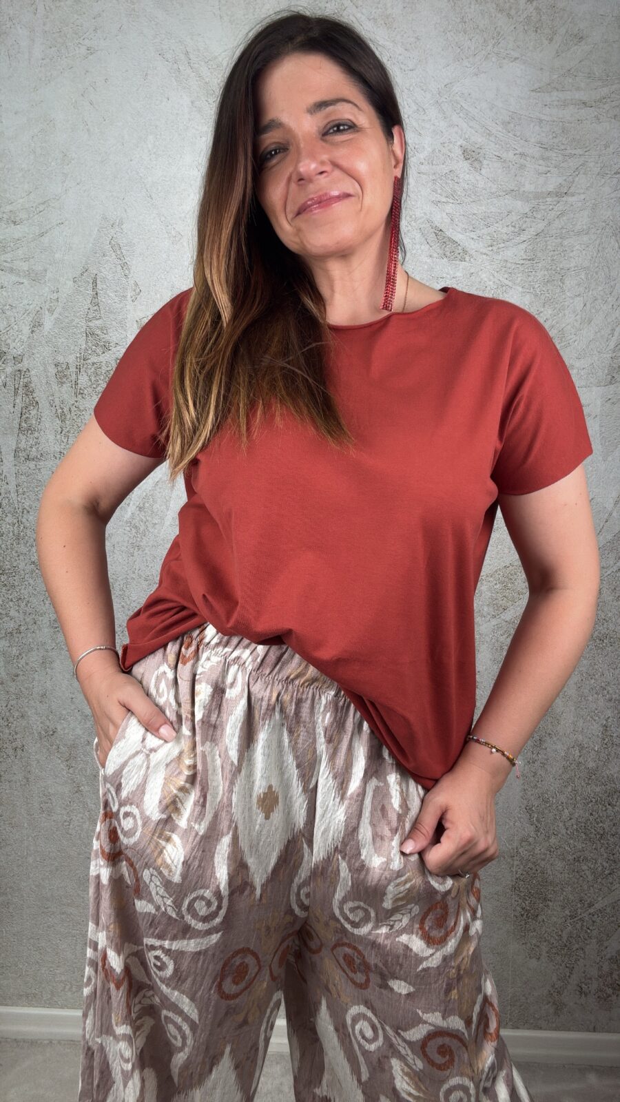 T-shirt basic ruggine - immagine 2