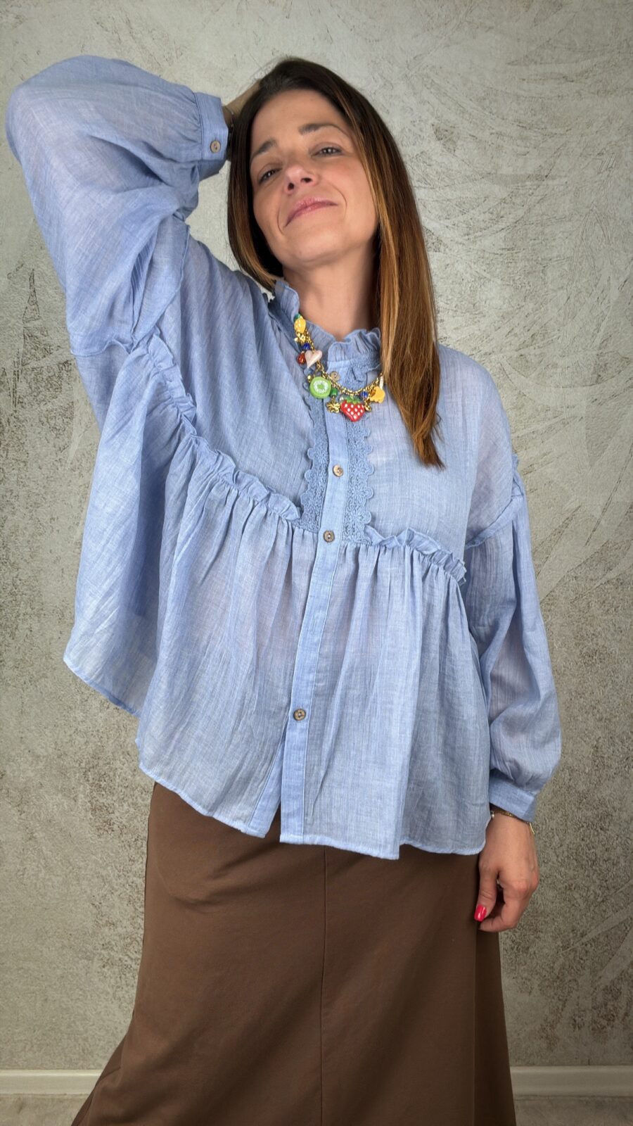 Camicia Atena cielo - immagine 3