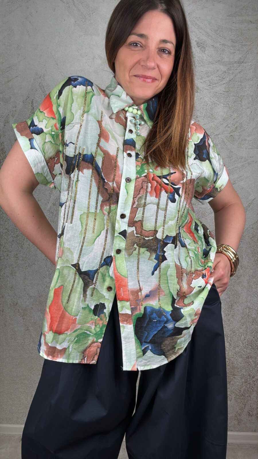 Camicia Fiorella verde - immagine 4