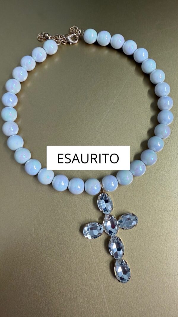 Collana Leone bianco