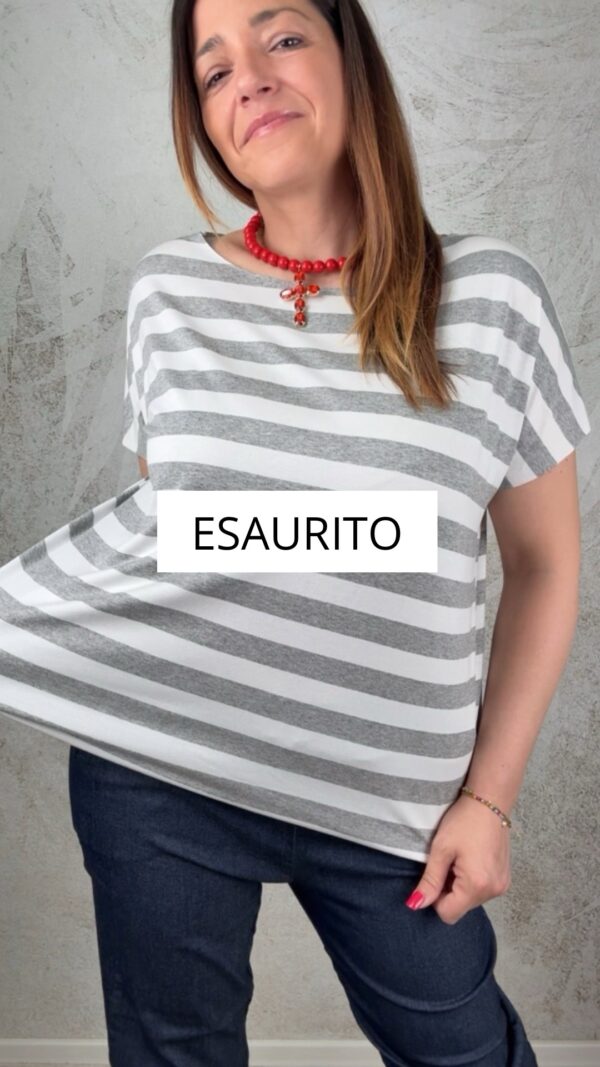 T-shirt Tullia m/c grigio