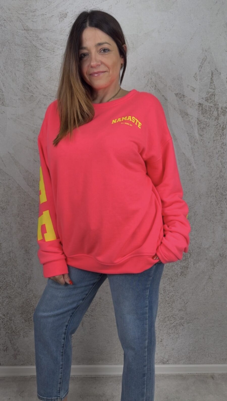 Felpa Namaste fucsia - immagine 3