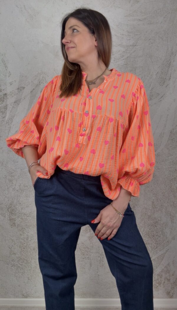 Camicia Rachele arancio fluo