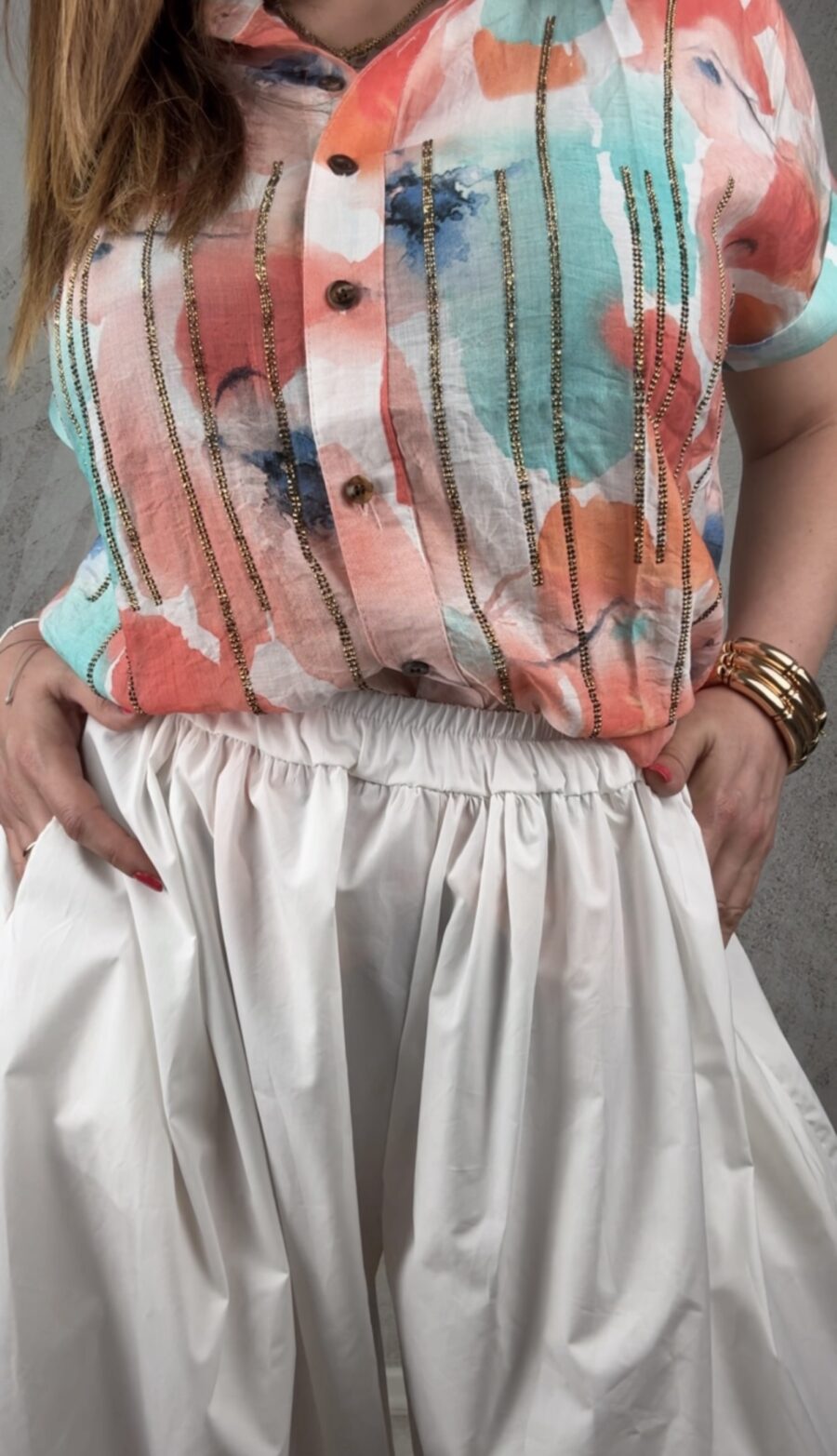 Pantalone Aria Bianco - immagine 2