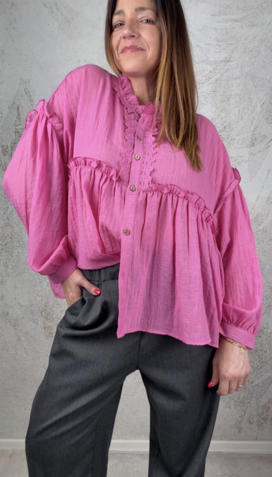 Camicia Atena fucsia