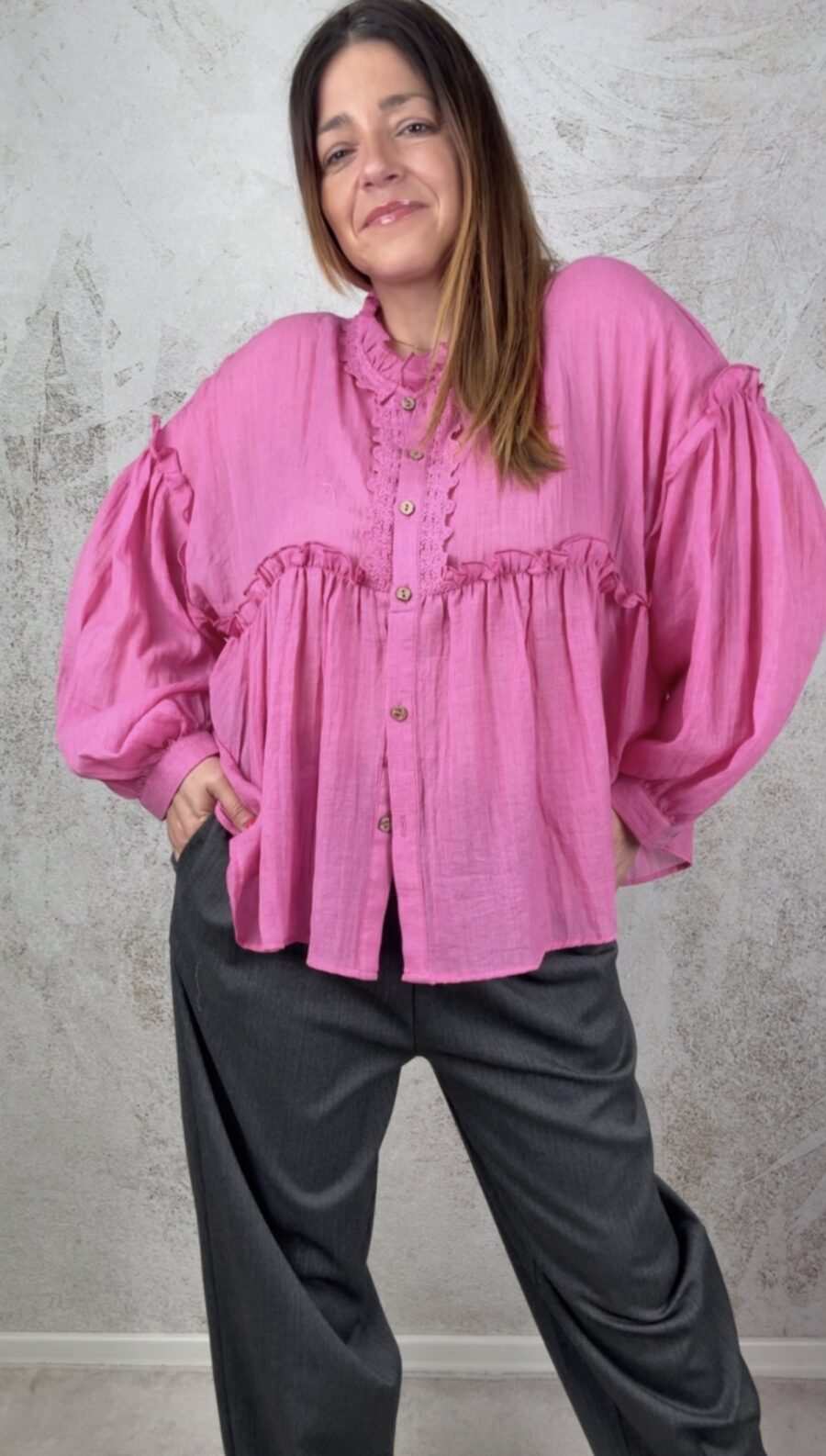Camicia Atena fucsia - immagine 3