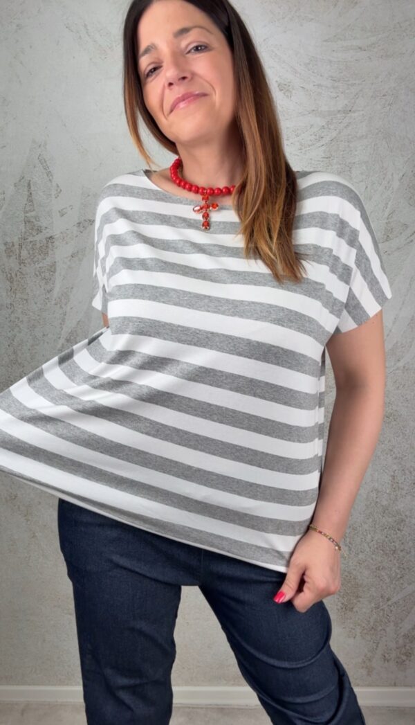 T-shirt Tullia m/c grigio
