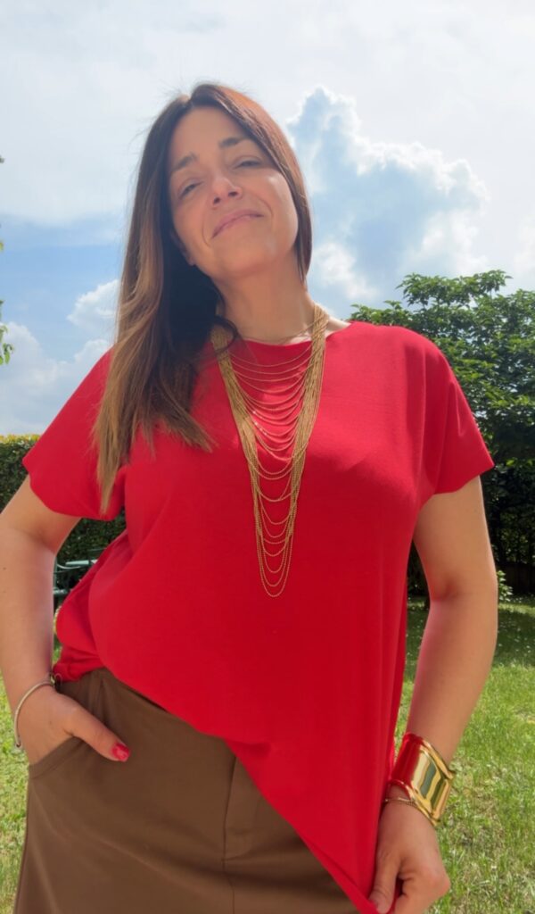 T-shirt basic ciliegia