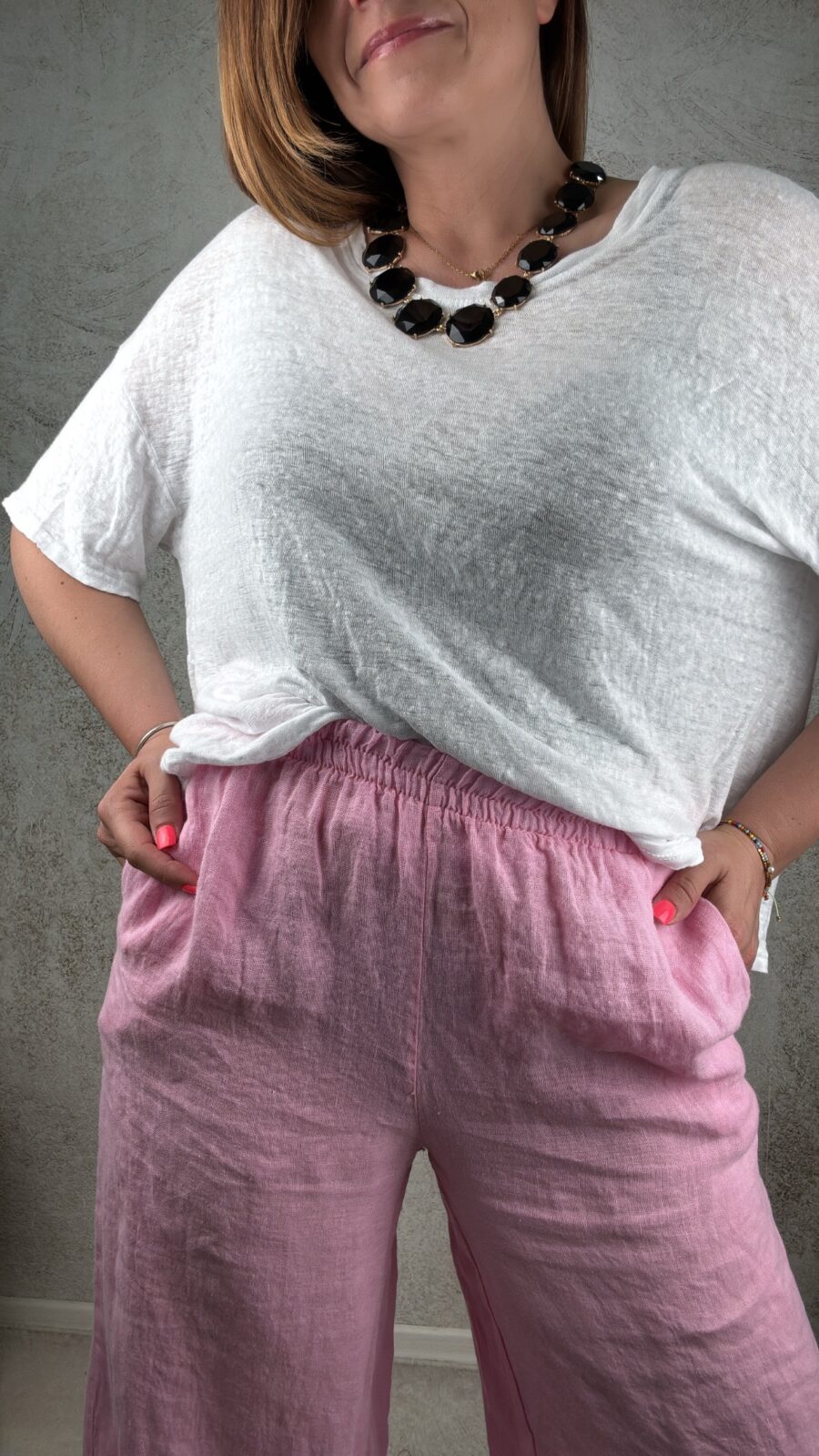 Pantalone Sole rosa pastello - immagine 2