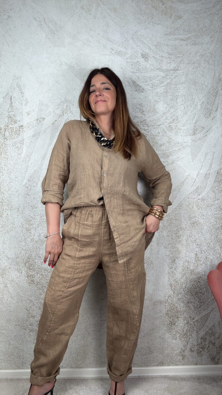 Pantalone Valeria biscotto - immagine 3