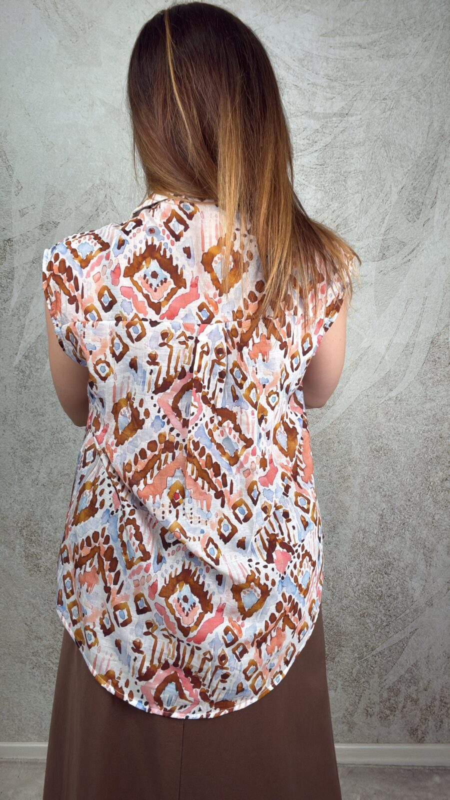 Camicia Veronica pesca/biscotto - immagine 3