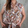 Camicia Veronica pesca/biscotto