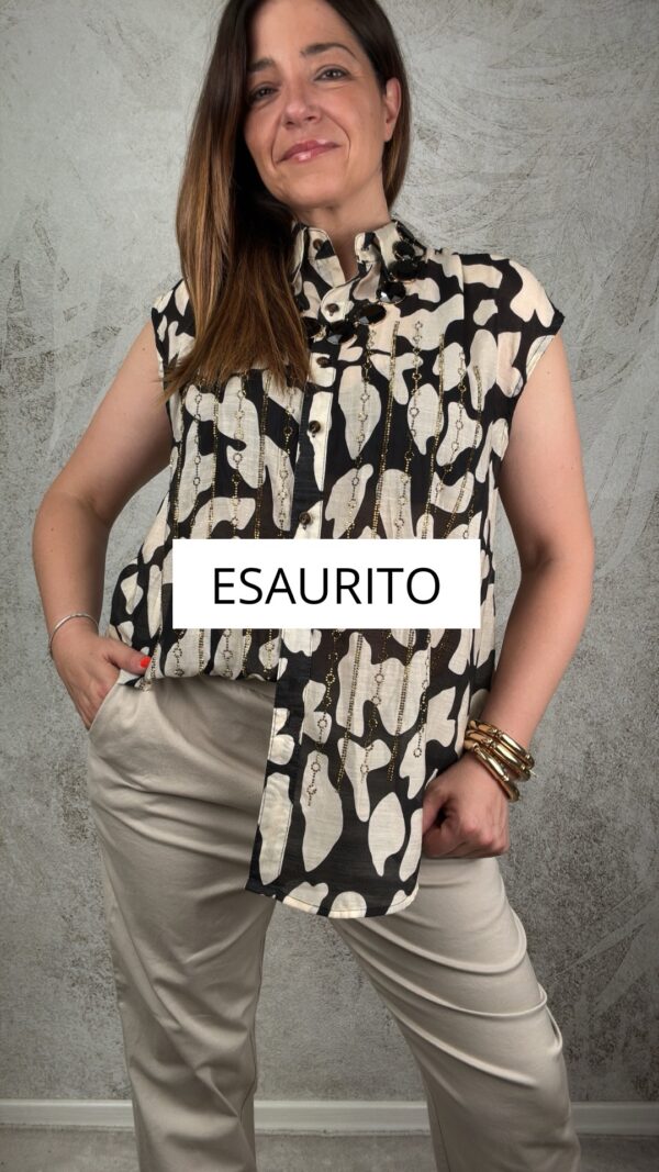 Camicia Veronica nero/beige