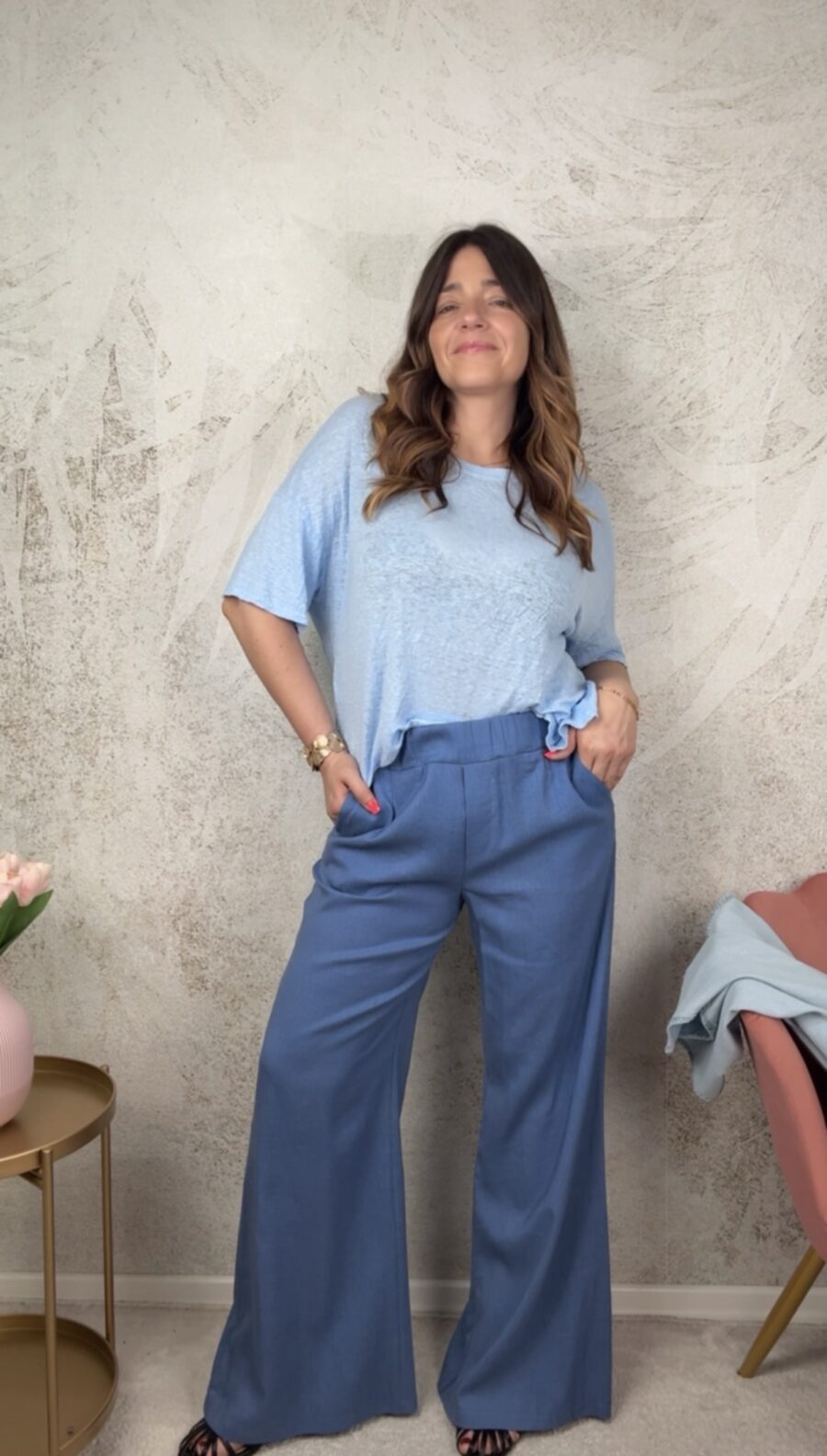 Pantalone Grace turchese