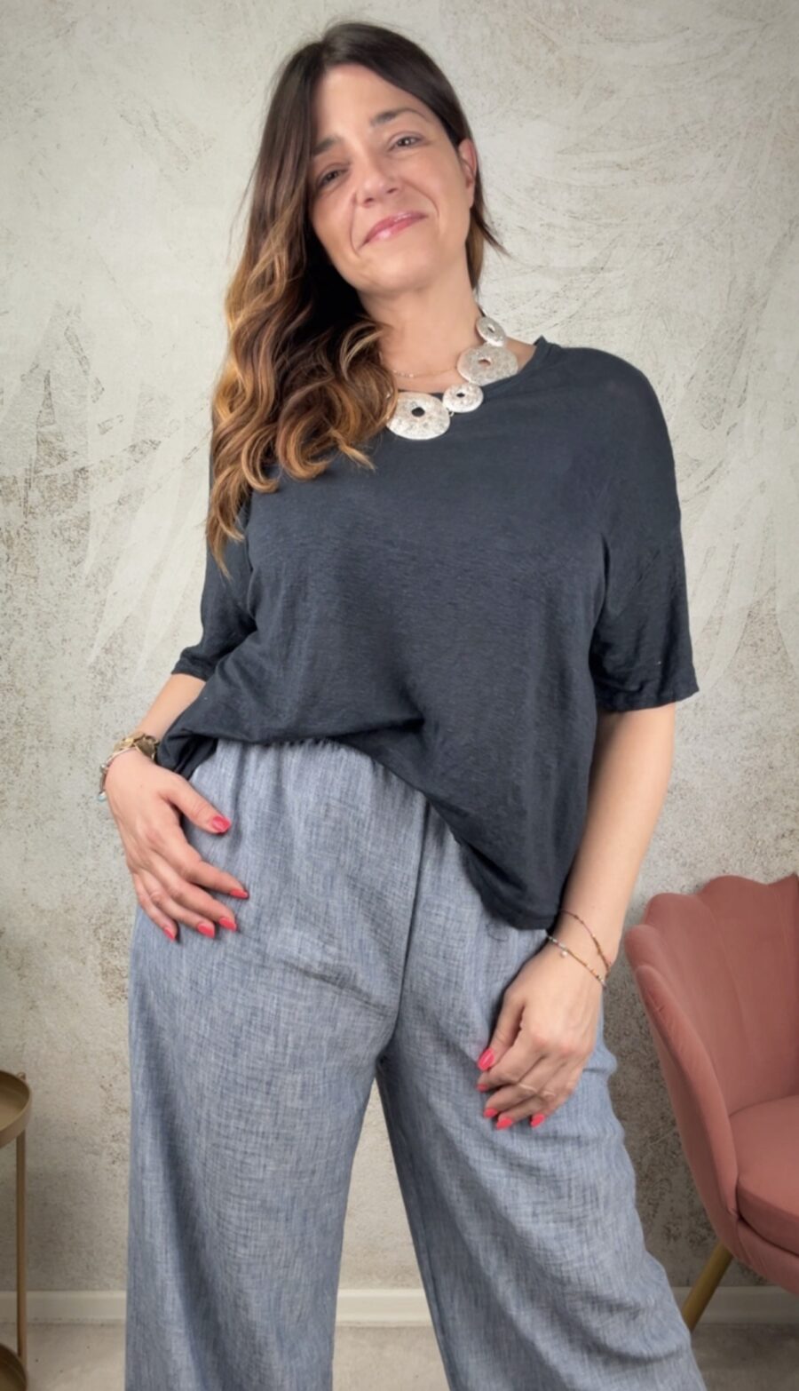 T-shirt Valeria blu - immagine 3