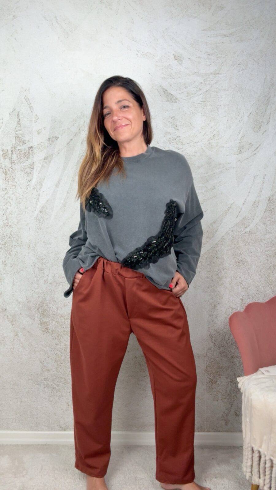 Pantalone Virginia ruggine - immagine 2