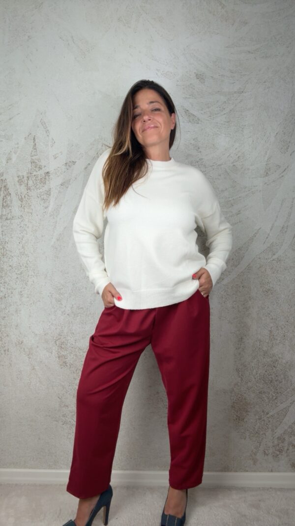Pantalone Virginia bordeaux