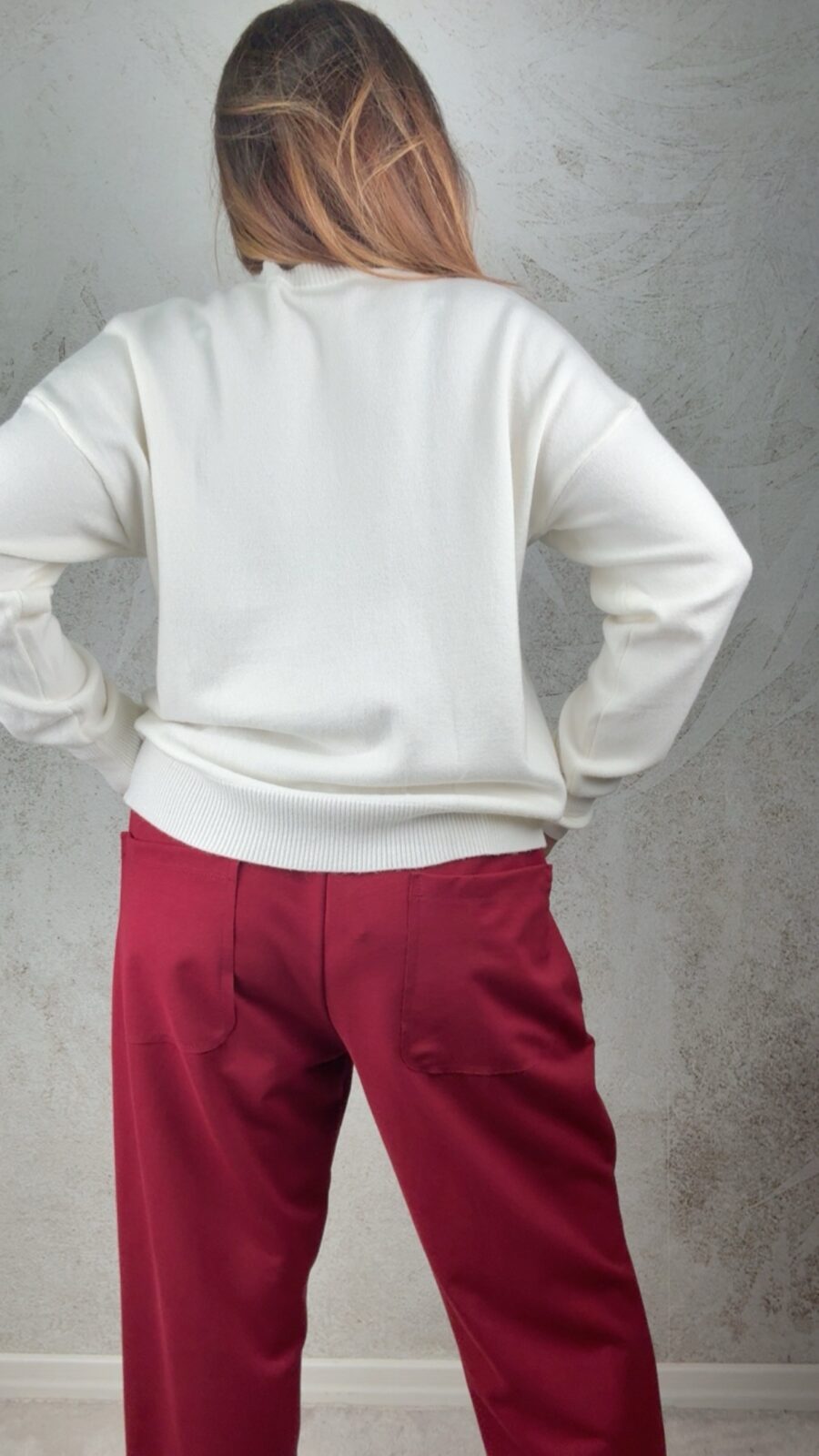 Pantalone Virginia bordeaux - immagine 3