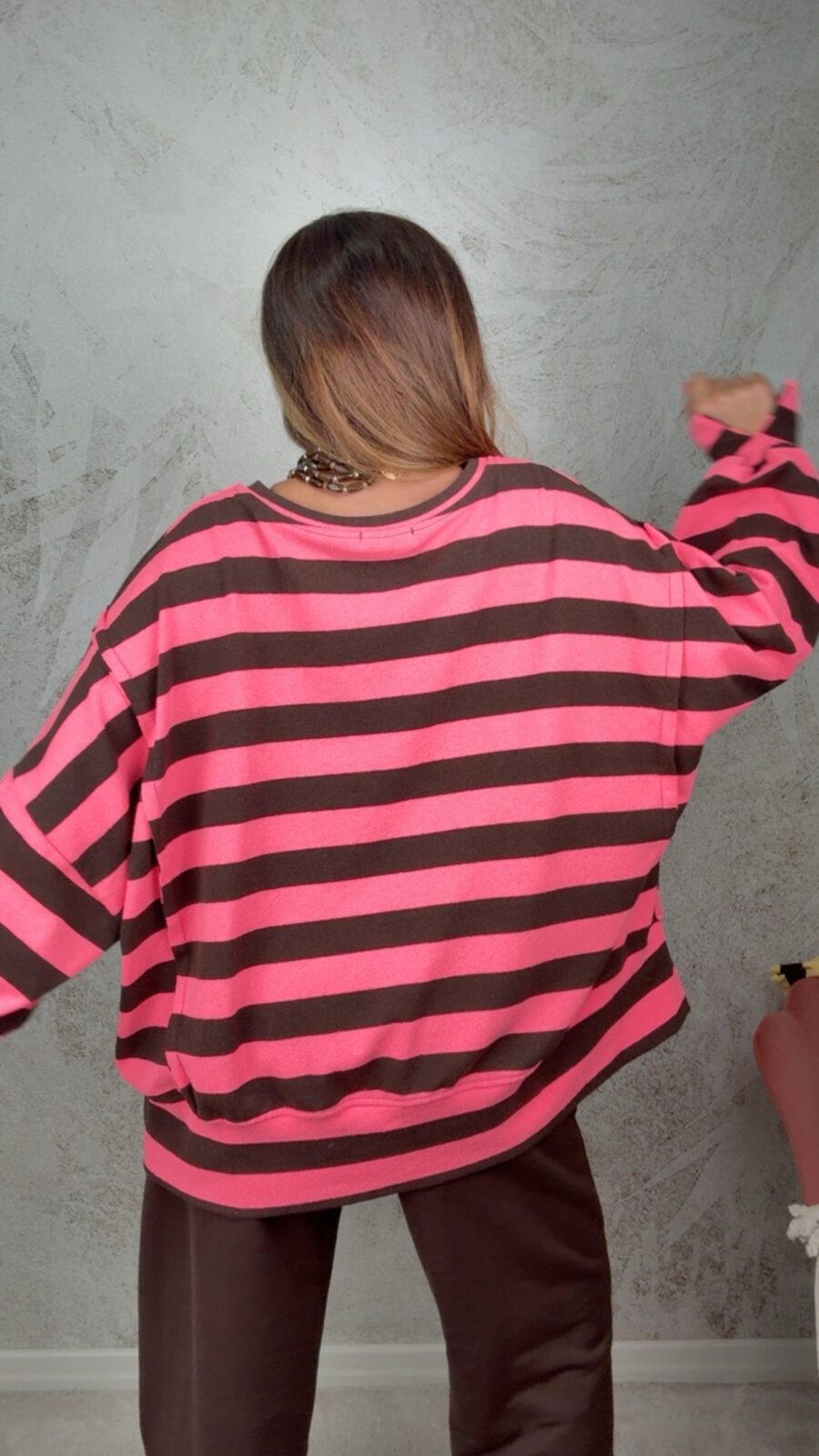 Felpa Marina fucsia/moro - immagine 2