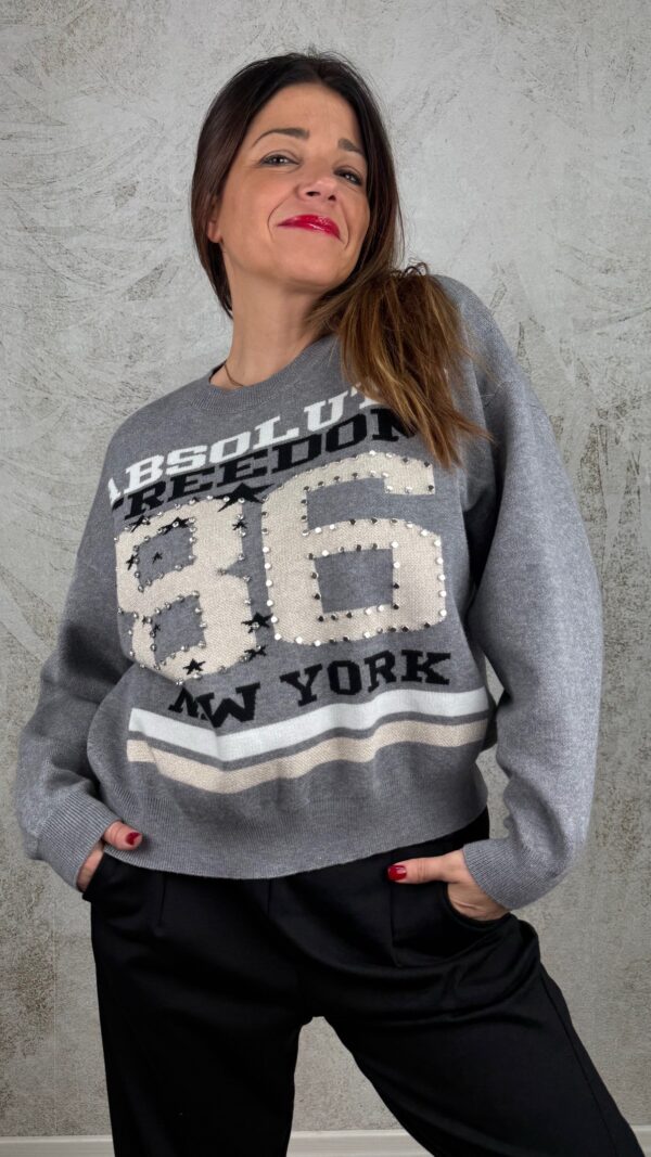Pull New York grigio