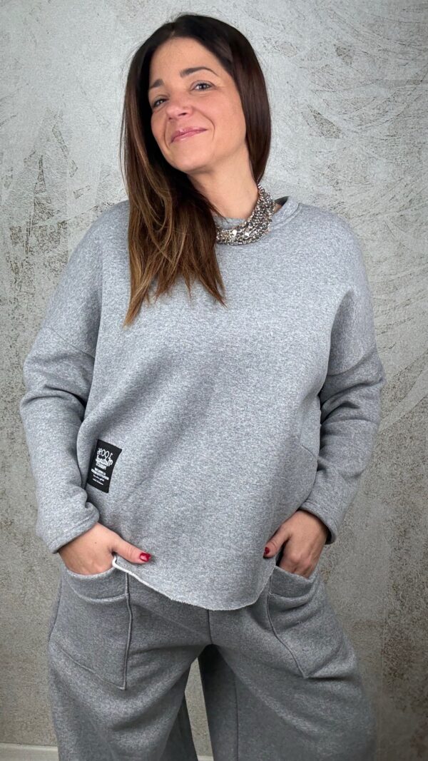 Tuta Alice felpata grigio