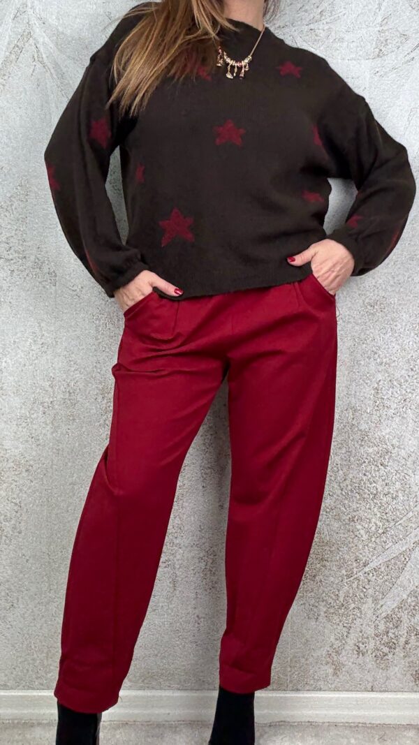 Pantalone Chiara bordeaux
