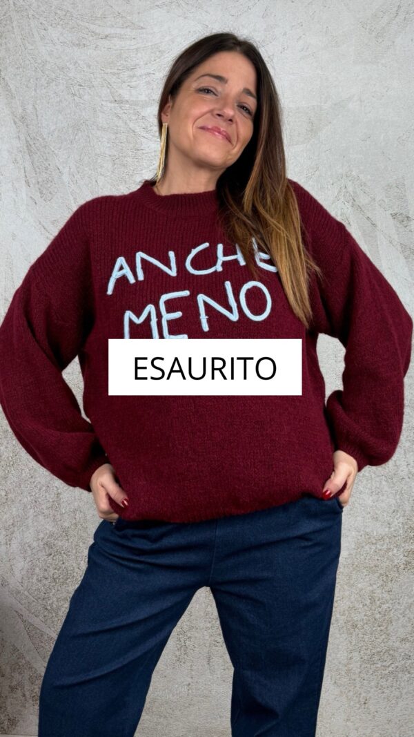 Pull Anche Meno bordeaux