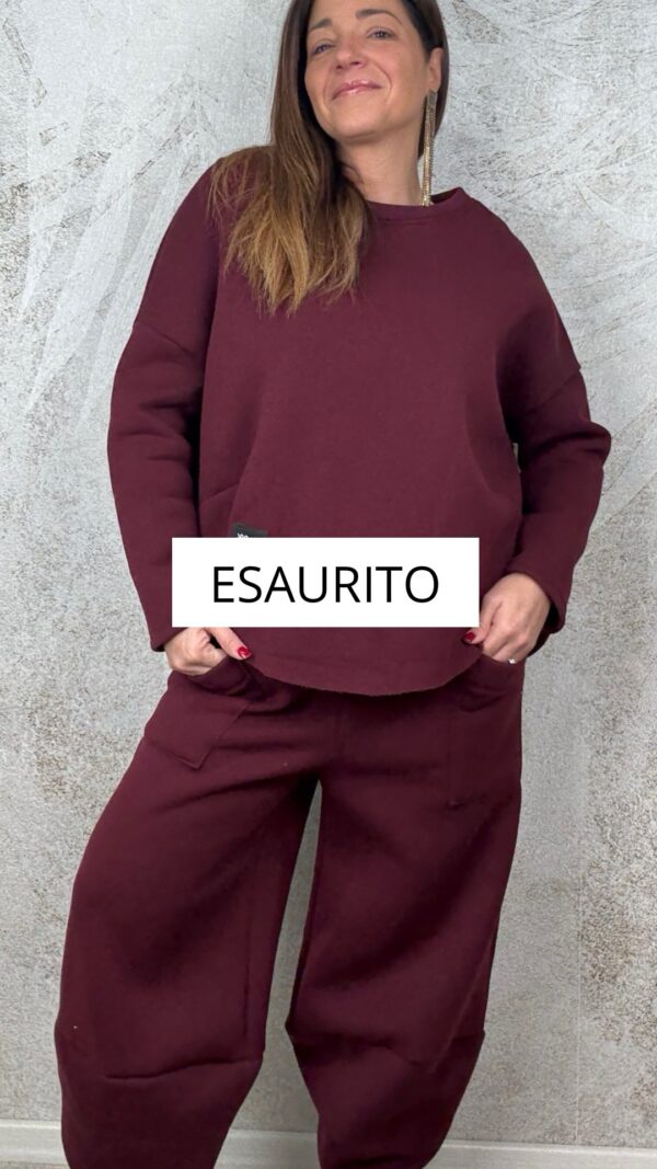 Tuta Alice felpata bordeaux