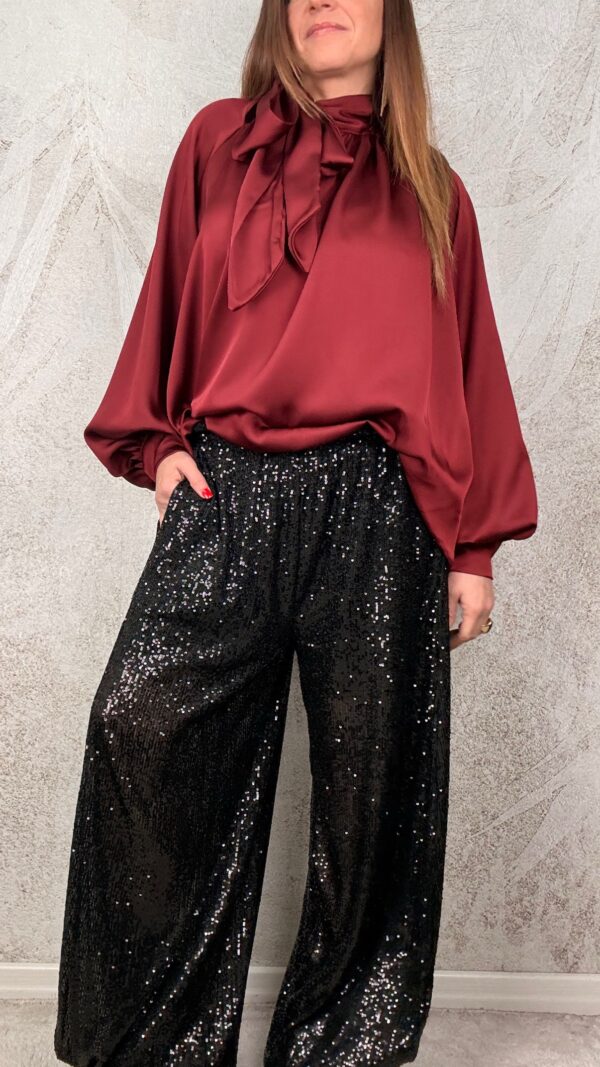 Pantalone Paillettes nero
