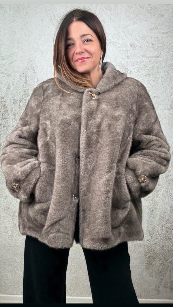 Pellicciotto Samantha cenere