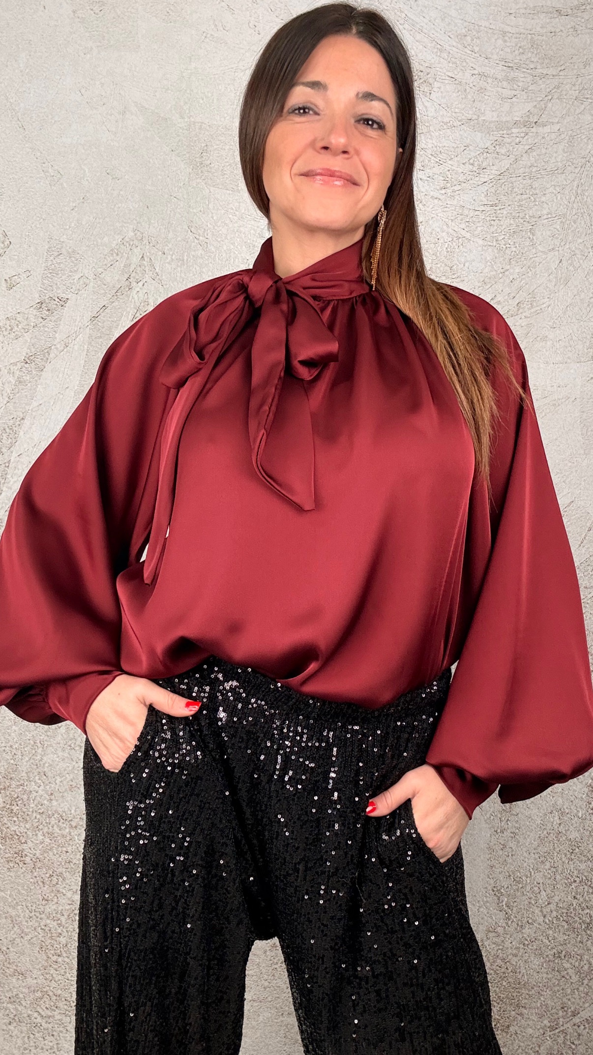 Camicia Fiocco vinaccia