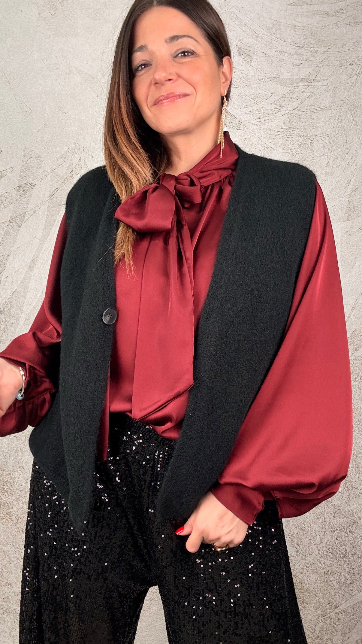 Camicia Fiocco vinaccia - immagine 4