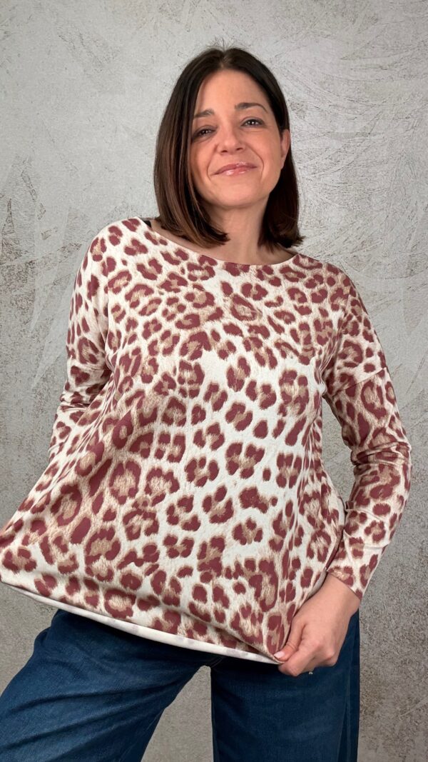 T-shirt Diana vinaccia/biscotto