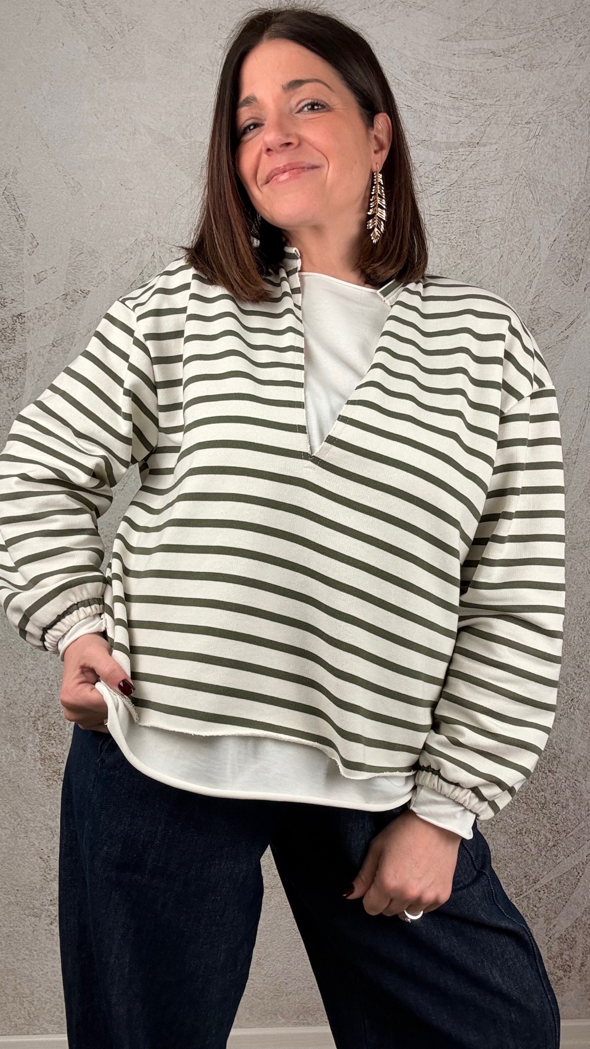 Felpa Bianca militare - immagine 2