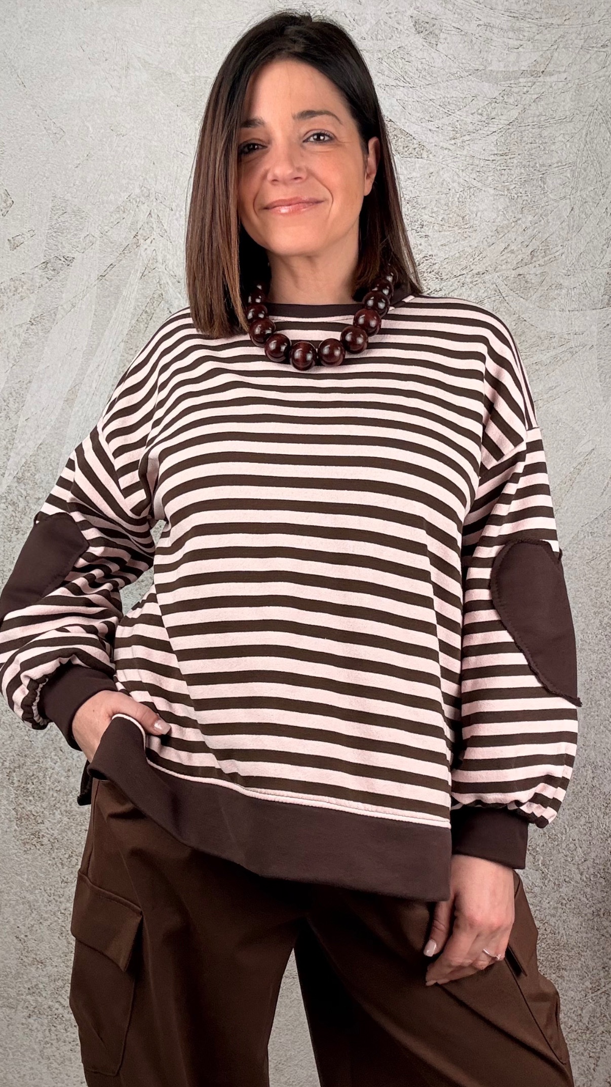 Felpa Iris rosa/moro