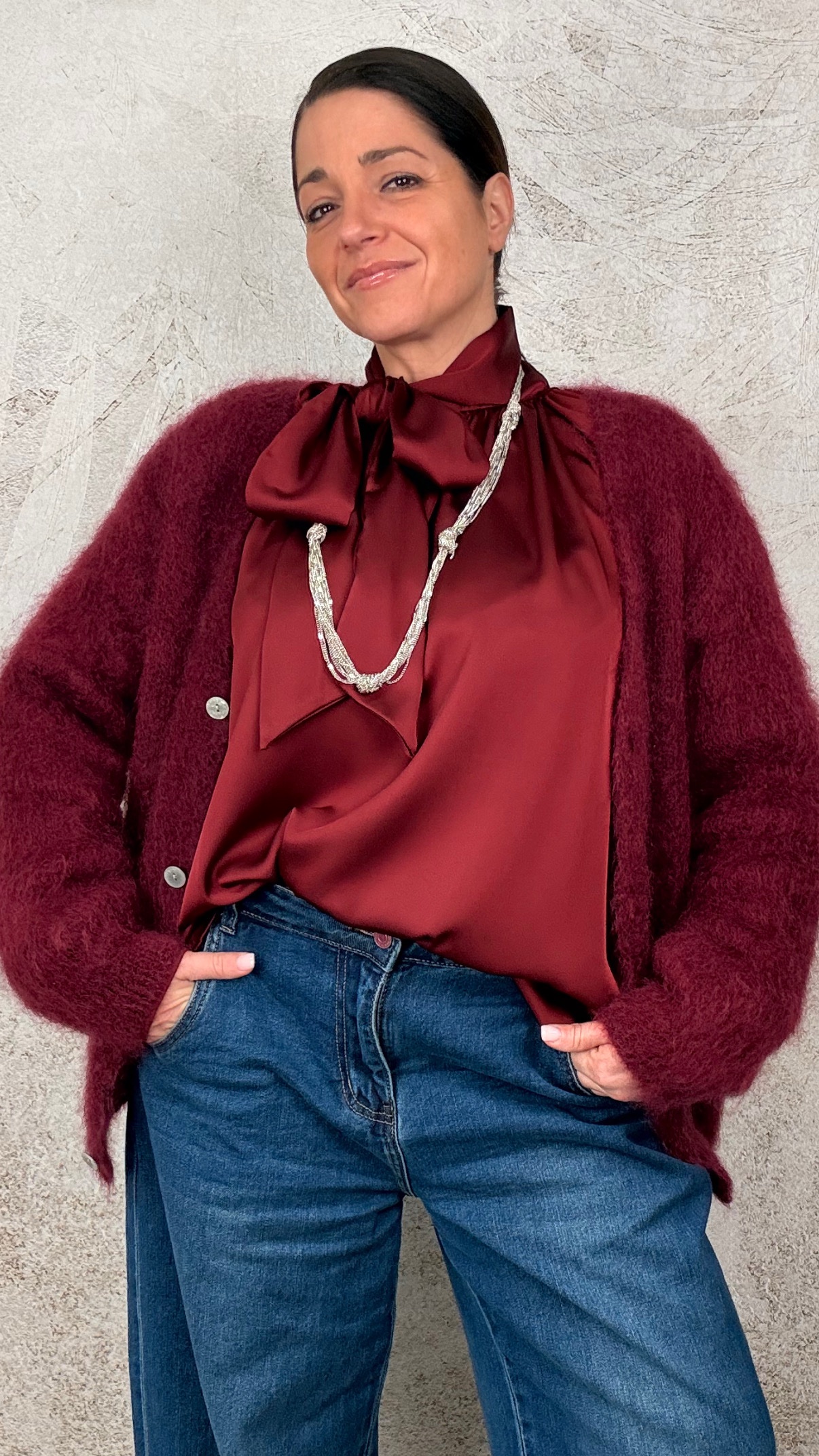 Cardigan Lucilla vinaccia - immagine 4