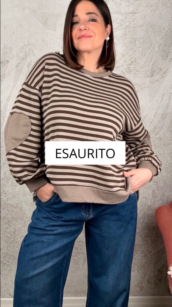 Felpa Iris fango/cioccolato