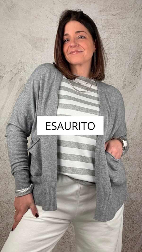Cardigan Isotta grigio